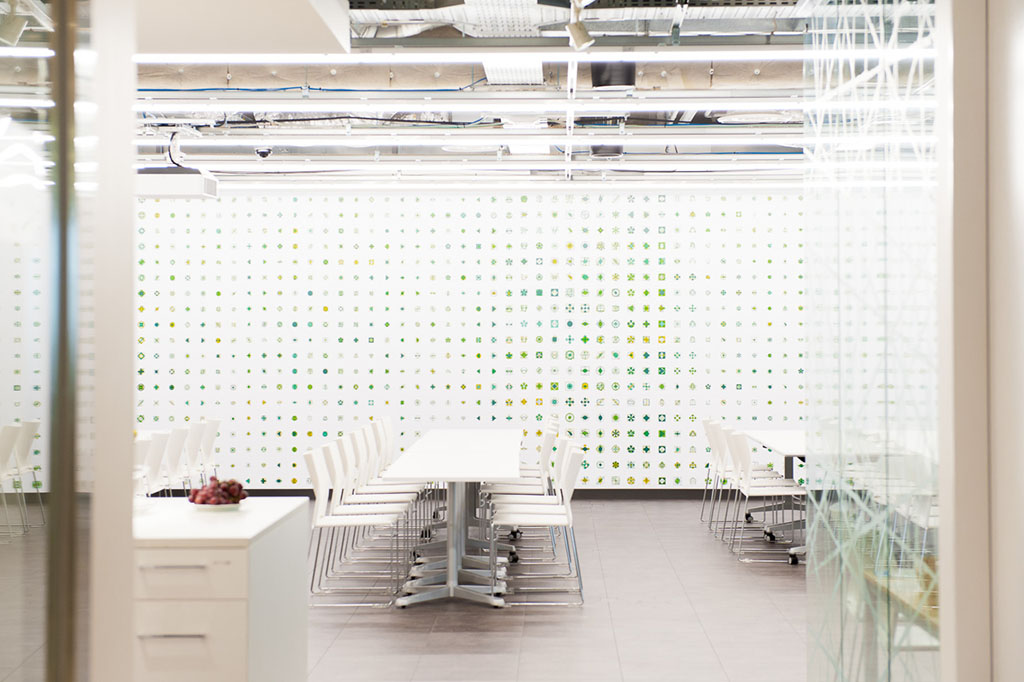 Interior graphic design for Pivotal and Pivotal Labs by Ian Lynam Design in Tokyo.